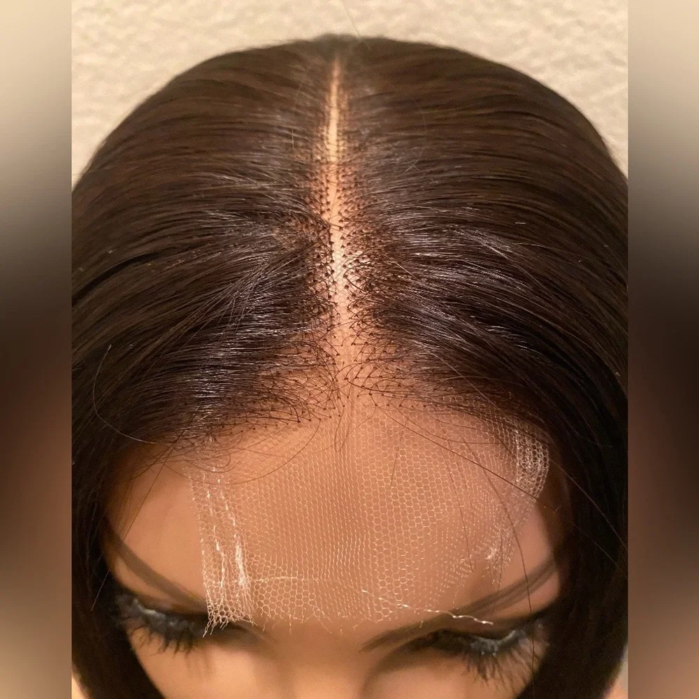 BC296 Human Hair 2x6 lace closure bob wig